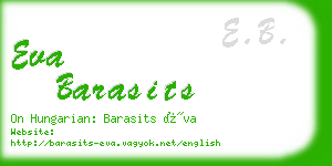 eva barasits business card